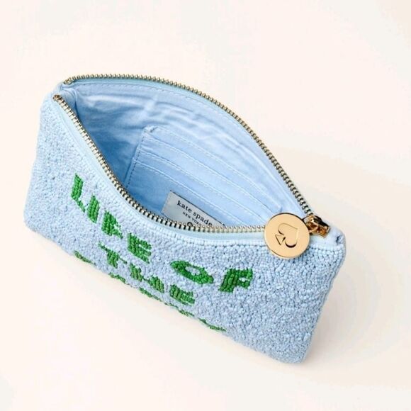 Kate Spade Life of the Party Beaded Pouch Clutch Bag - Picture 3 of 5